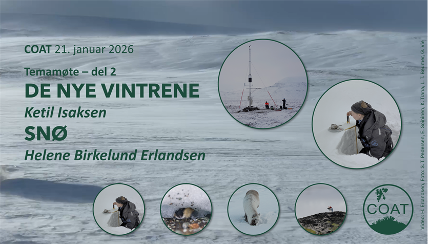 Arktis og spesielt Svalbard regionen varmes opp raskest i verden og modellering av regn på snø og isdannelse (COAT Temamøte - del 2)