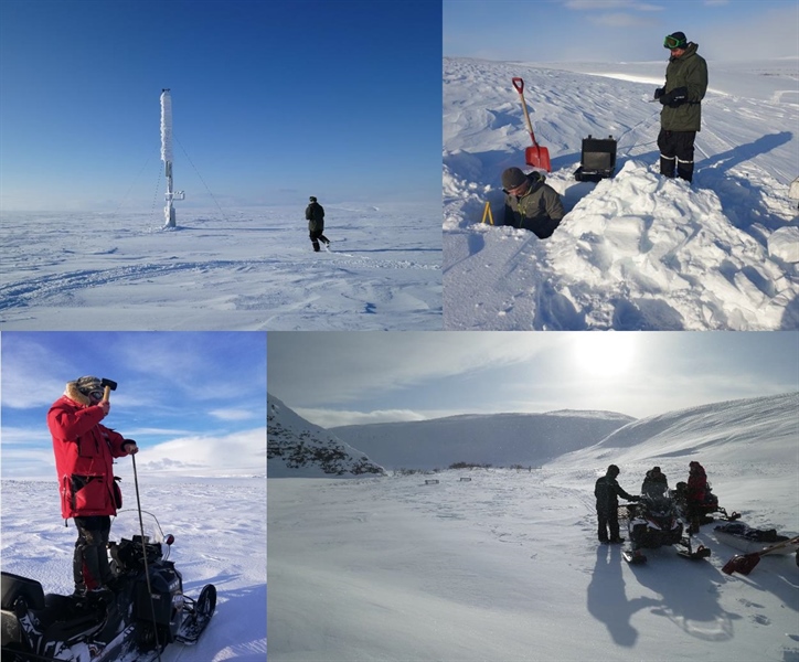 This year's snow measurements in Komagdalen and Vestre Jakobselv have been carried out